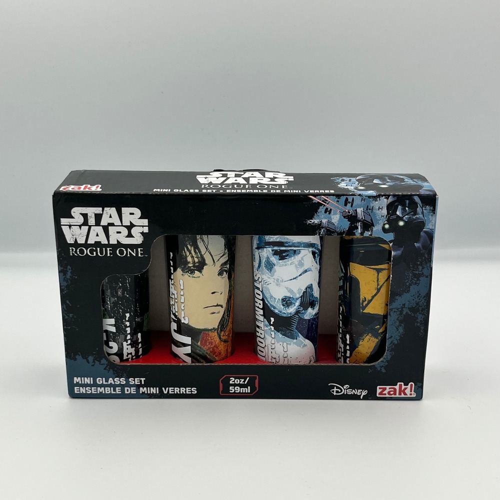 Star Wars Rogue One Shot Glass Set Zak! Designs‎ K-2SO Jyn Stormtrooper